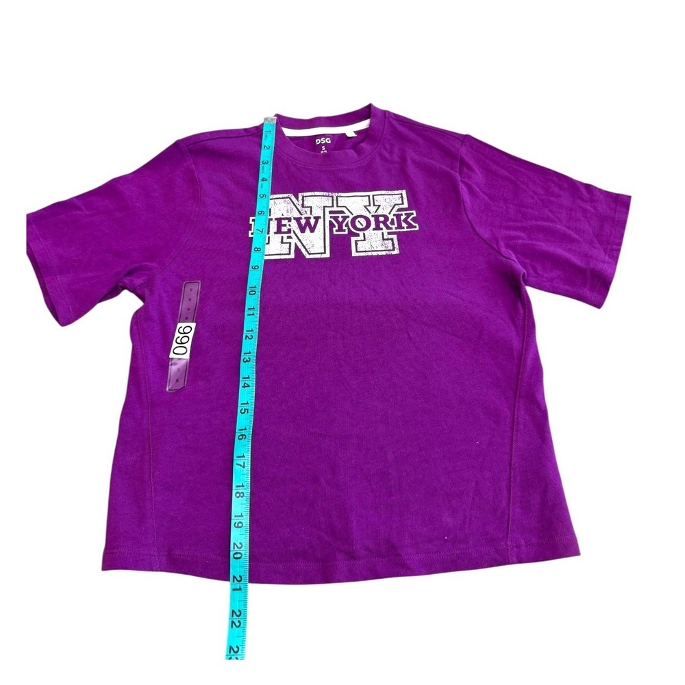 DSG Kids Purple New York Graphic T-Shirt Short Sleeve Size S 8-9 Collegiate Tee - Picture 3 of 8